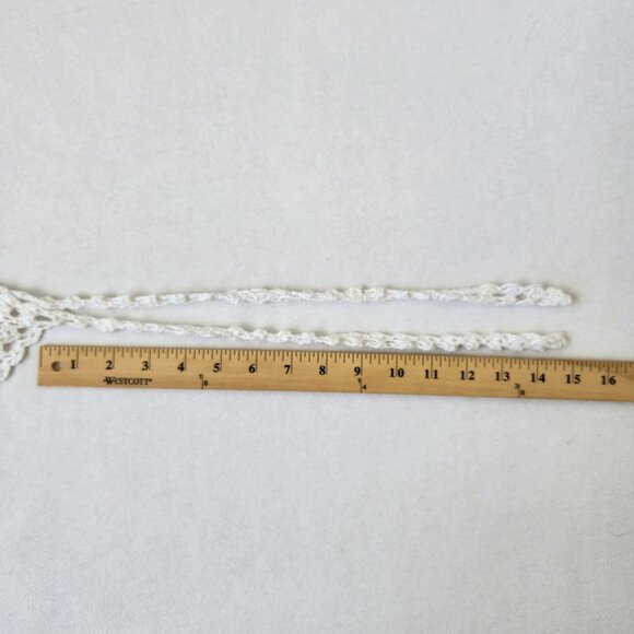 Vintage Hand Crocheted Waist Half Apron Housewife Chef Cook Baking Cute Retro - Picture 6 of 8